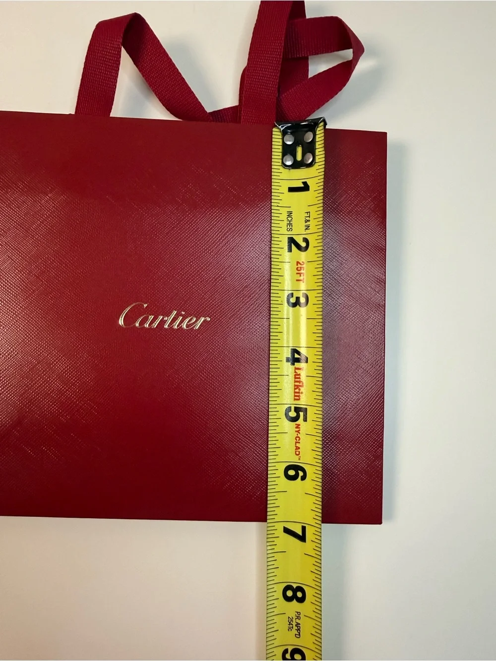 Cartier Red Boutique Shopping Gift Bag Luxury Packaging
